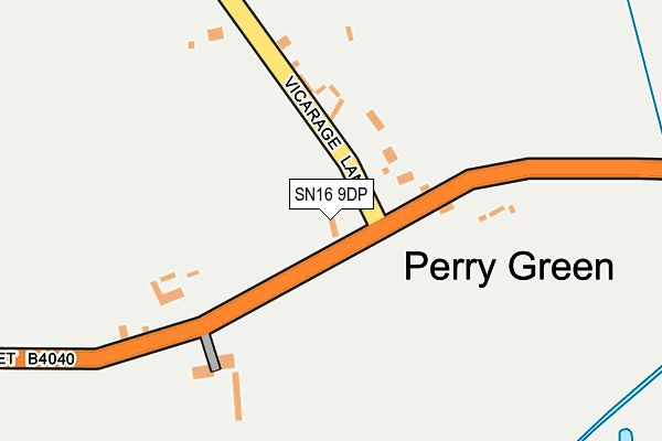 SN16 9DP map - OS OpenMap – Local (Ordnance Survey)