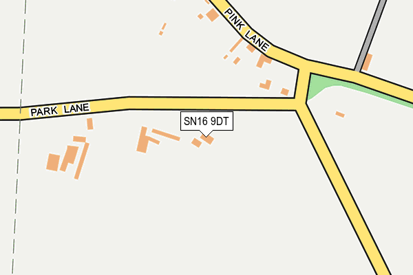 SN16 9DT map - OS OpenMap – Local (Ordnance Survey)