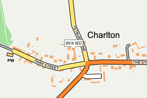 SN16 9ED map - OS OpenMap – Local (Ordnance Survey)