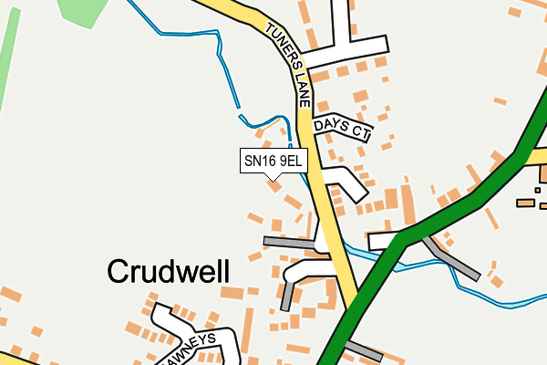 SN16 9EL map - OS OpenMap – Local (Ordnance Survey)