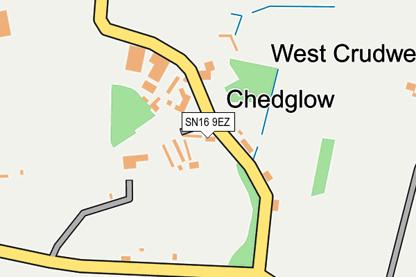 SN16 9EZ map - OS OpenMap – Local (Ordnance Survey)