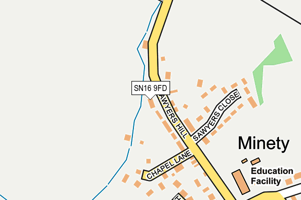 SN16 9FD map - OS OpenMap – Local (Ordnance Survey)