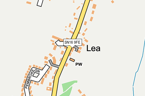 SN16 9FE map - OS OpenMap – Local (Ordnance Survey)