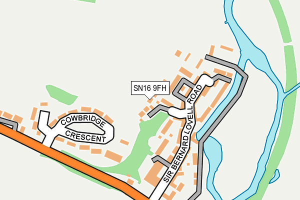 SN16 9FH map - OS OpenMap – Local (Ordnance Survey)