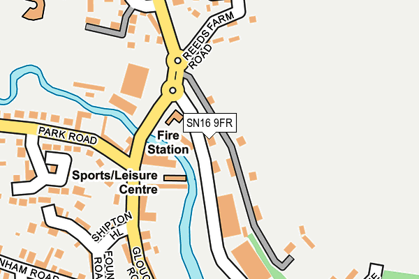 SN16 9FR map - OS OpenMap – Local (Ordnance Survey)