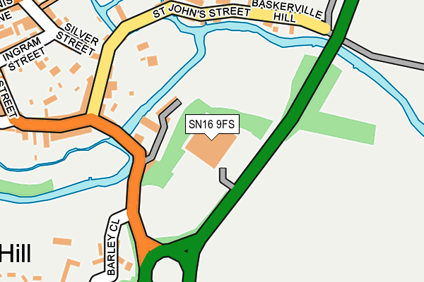 SN16 9FS map - OS OpenMap – Local (Ordnance Survey)