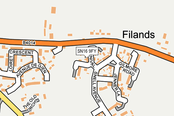 SN16 9FY map - OS OpenMap – Local (Ordnance Survey)