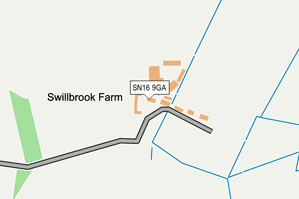 SN16 9GA map - OS OpenMap – Local (Ordnance Survey)
