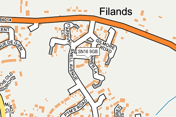 SN16 9GB map - OS OpenMap – Local (Ordnance Survey)