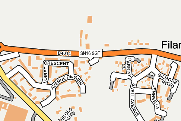SN16 9GT map - OS OpenMap – Local (Ordnance Survey)