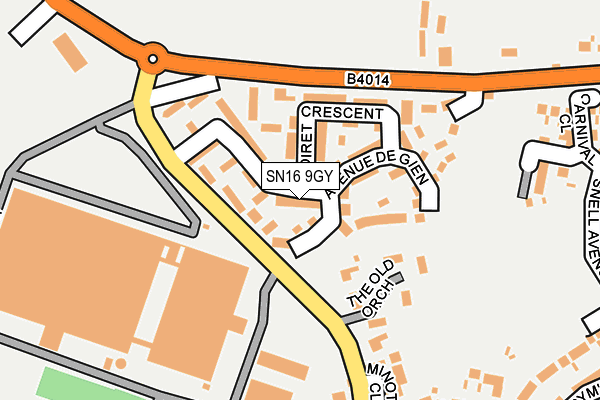 SN16 9GY map - OS OpenMap – Local (Ordnance Survey)