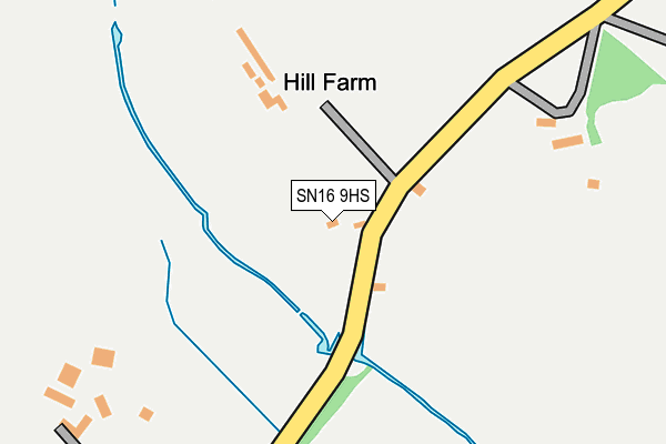 SN16 9HS map - OS OpenMap – Local (Ordnance Survey)