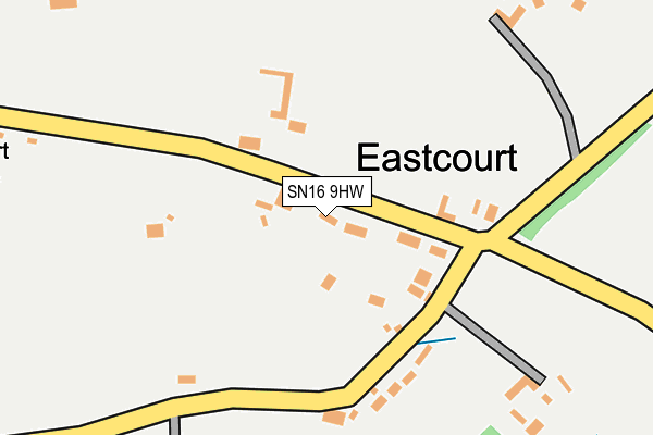 SN16 9HW map - OS OpenMap – Local (Ordnance Survey)