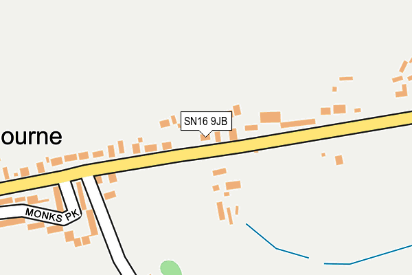 SN16 9JB map - OS OpenMap – Local (Ordnance Survey)