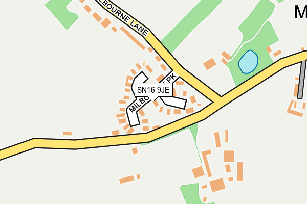 SN16 9JE map - OS OpenMap – Local (Ordnance Survey)