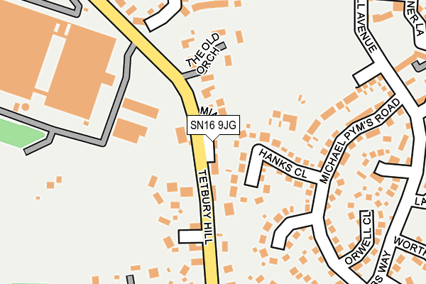 SN16 9JG map - OS OpenMap – Local (Ordnance Survey)