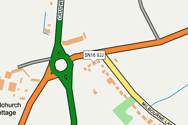 SN16 9JJ map - OS OpenMap – Local (Ordnance Survey)