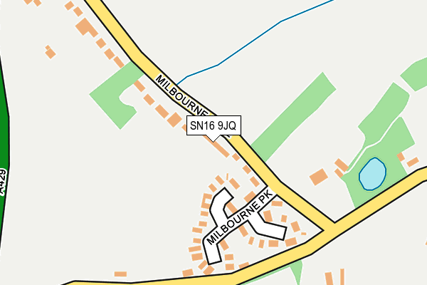 SN16 9JQ map - OS OpenMap – Local (Ordnance Survey)