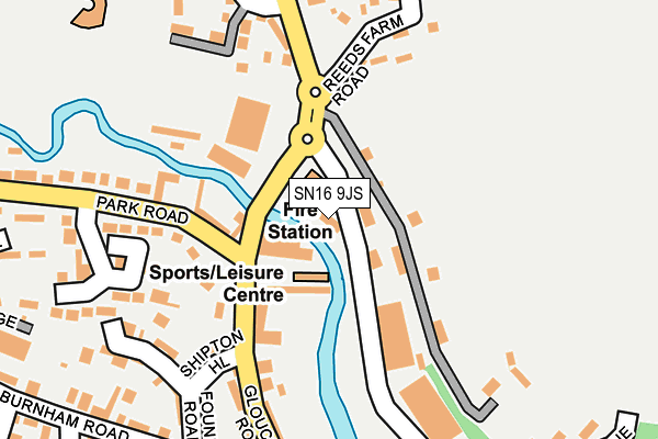 SN16 9JS map - OS OpenMap – Local (Ordnance Survey)