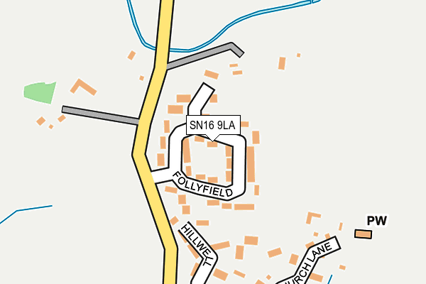 SN16 9LA map - OS OpenMap – Local (Ordnance Survey)