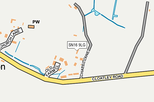 SN16 9LG map - OS OpenMap – Local (Ordnance Survey)