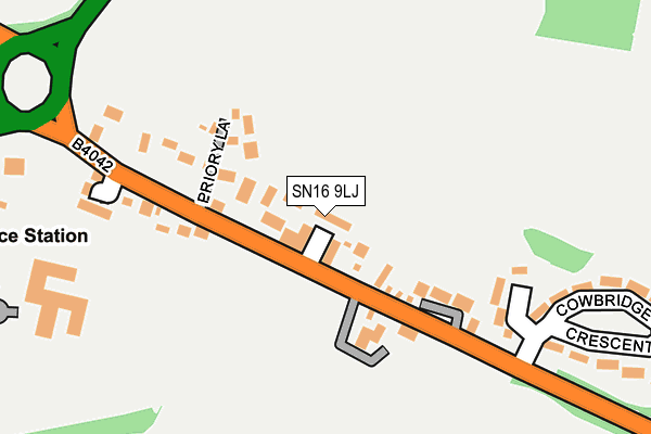 SN16 9LJ map - OS OpenMap – Local (Ordnance Survey)