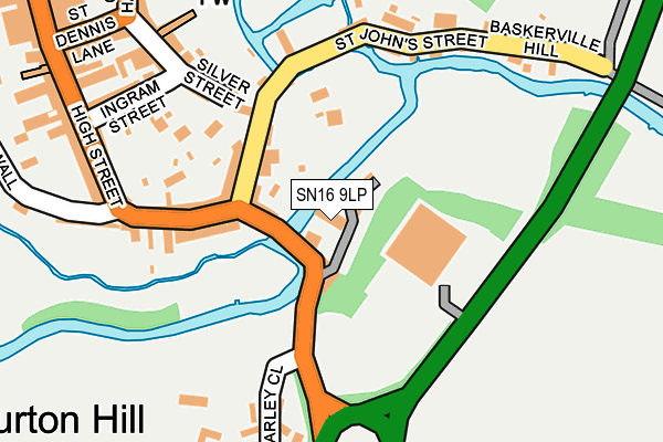 SN16 9LP map - OS OpenMap – Local (Ordnance Survey)