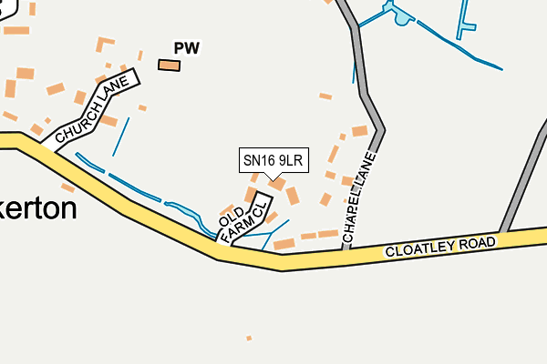 SN16 9LR map - OS OpenMap – Local (Ordnance Survey)