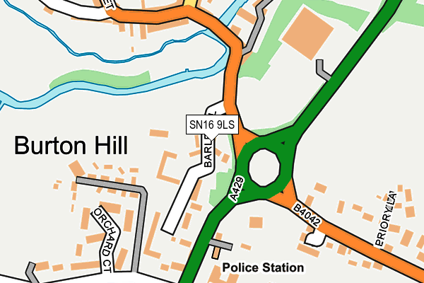 SN16 9LS map - OS OpenMap – Local (Ordnance Survey)