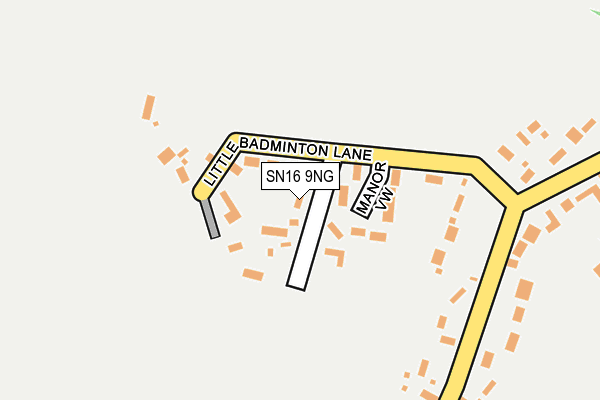 SN16 9NG map - OS OpenMap – Local (Ordnance Survey)