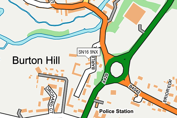 SN16 9NX map - OS OpenMap – Local (Ordnance Survey)