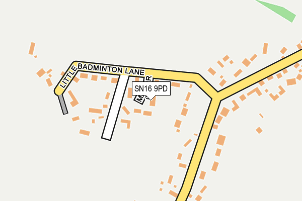 SN16 9PD map - OS OpenMap – Local (Ordnance Survey)