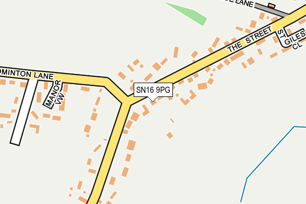 SN16 9PG map - OS OpenMap – Local (Ordnance Survey)