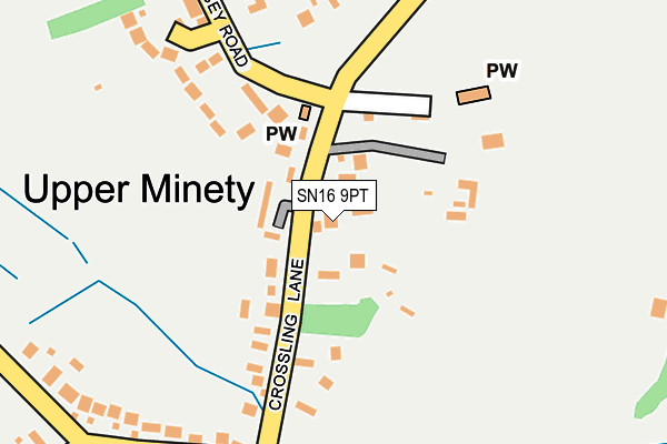 SN16 9PT map - OS OpenMap – Local (Ordnance Survey)