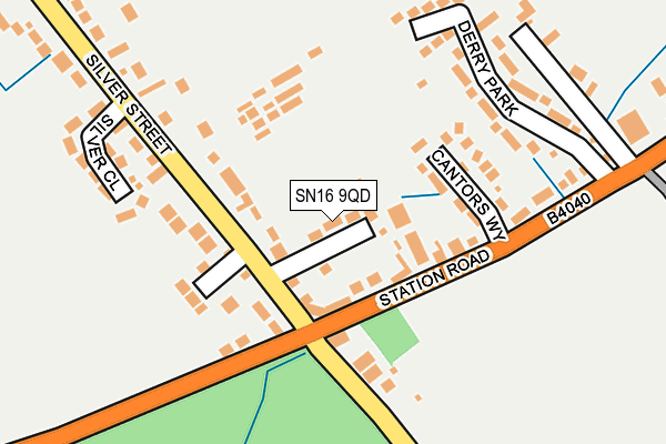 SN16 9QD map - OS OpenMap – Local (Ordnance Survey)