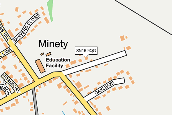 SN16 9QG map - OS OpenMap – Local (Ordnance Survey)