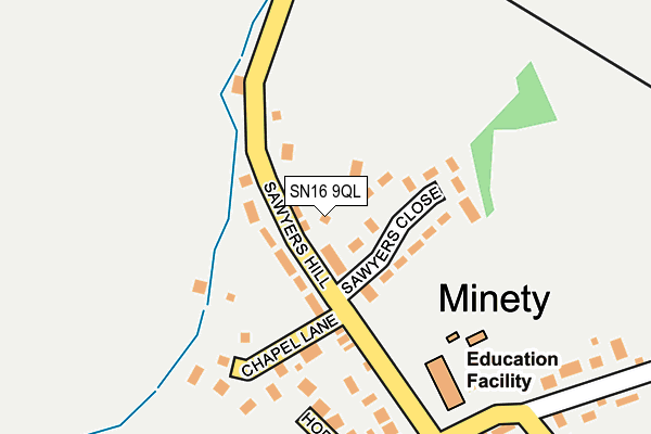 Map of MINETY PRE-SCHOOL CIC at local scale