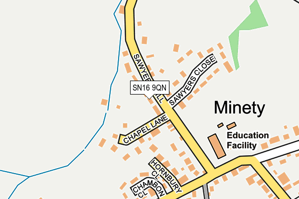 SN16 9QN map - OS OpenMap – Local (Ordnance Survey)