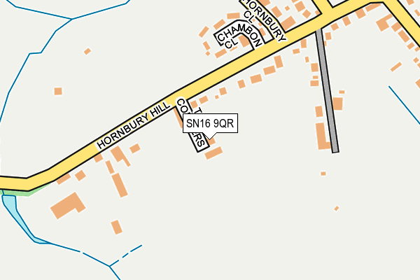 SN16 9QR map - OS OpenMap – Local (Ordnance Survey)