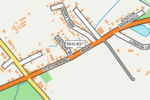 SN16 9QY map - OS OpenMap – Local (Ordnance Survey)