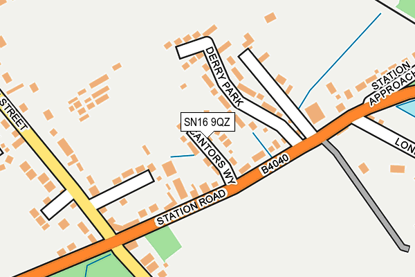 SN16 9QZ map - OS OpenMap – Local (Ordnance Survey)