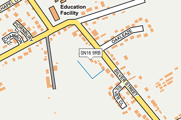 SN16 9RB map - OS OpenMap – Local (Ordnance Survey)