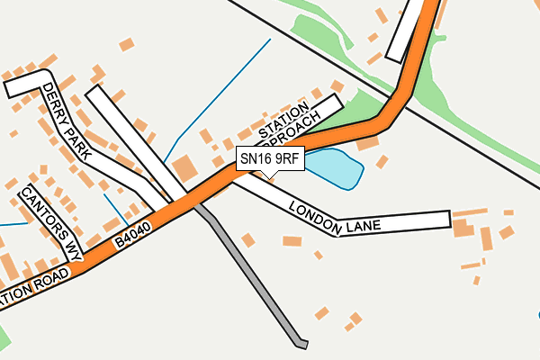 SN16 9RF map - OS OpenMap – Local (Ordnance Survey)