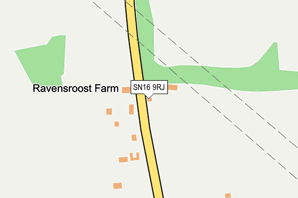 SN16 9RJ map - OS OpenMap – Local (Ordnance Survey)