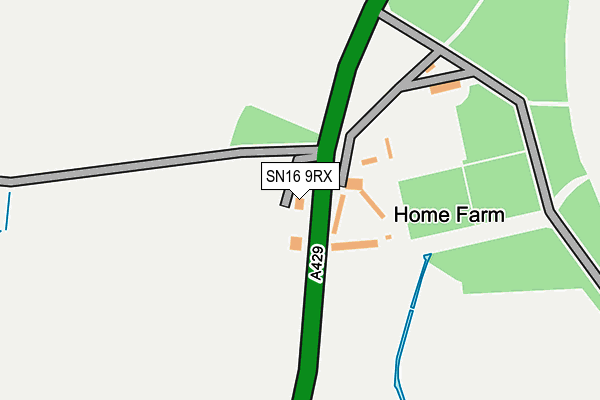 SN16 9RX map - OS OpenMap – Local (Ordnance Survey)