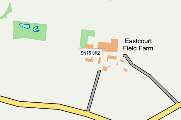 SN16 9RZ map - OS OpenMap – Local (Ordnance Survey)