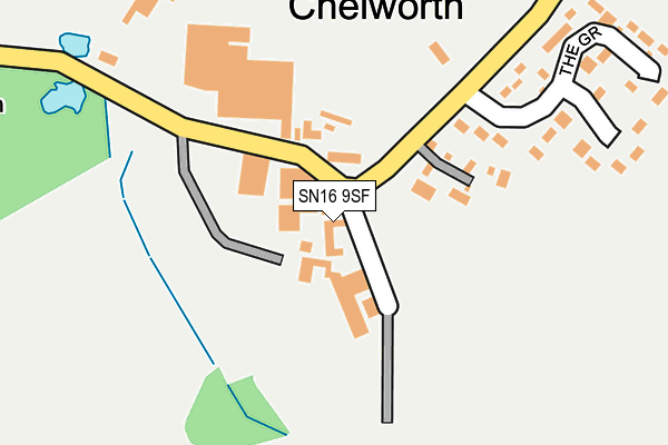 SN16 9SF map - OS OpenMap – Local (Ordnance Survey)