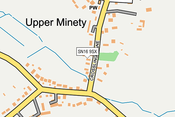 SN16 9SX map - OS OpenMap – Local (Ordnance Survey)