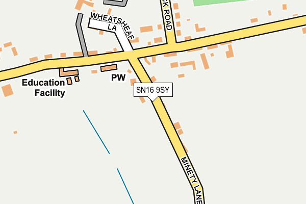 SN16 9SY map - OS OpenMap – Local (Ordnance Survey)