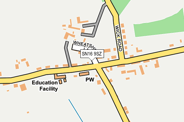 SN16 9SZ map - OS OpenMap – Local (Ordnance Survey)